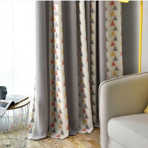 Simple Modern Nordic Stripe Shading Curtains for Living Dining Room Bedroom
