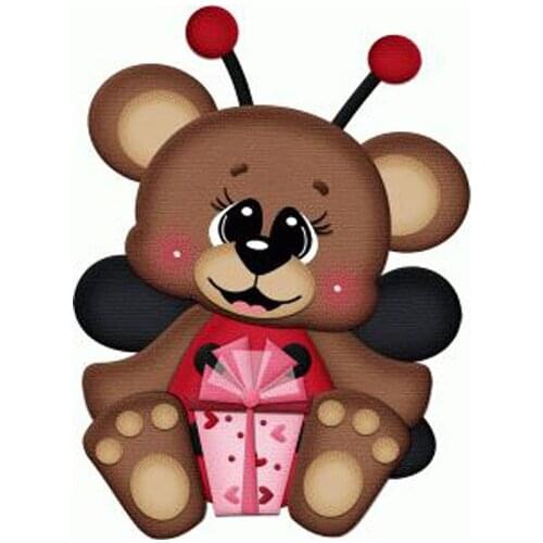 Christmas Bear Layering Die Valentine Metal Cutting Embossing Cuts Scrapbook Paper Craft Knife Mould Blade Punch Stencils Dies