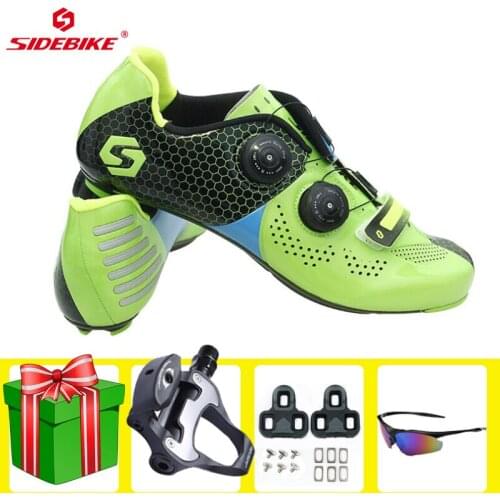 Sidebike Off Road Cycling Shoes Carbon Bike Men Sneakers Women Green Racing Professional Athletic Bicycle Self-Locking Bicicleta