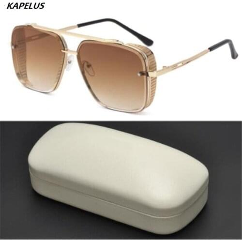 KAPELUS Metallic sunglasses for men and women New Steampunk sunglasses Color changing square sunglasses 1113