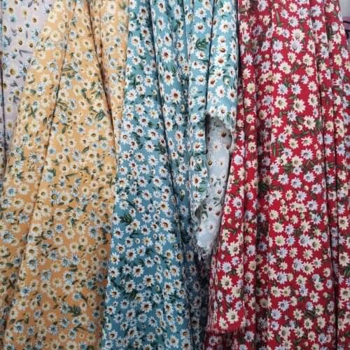 Fabric Sewing Chiffon Fabric Stretchy Daisy Soft Dropping Trousers Dress Suit Material DIY Dress Blouse