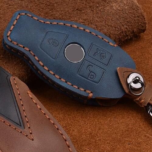 All-inclusive protection Car key shell case keyfob 3 Buttons For Mercedes benz W210 W211 W212 W124 W176 W202 key Pouch