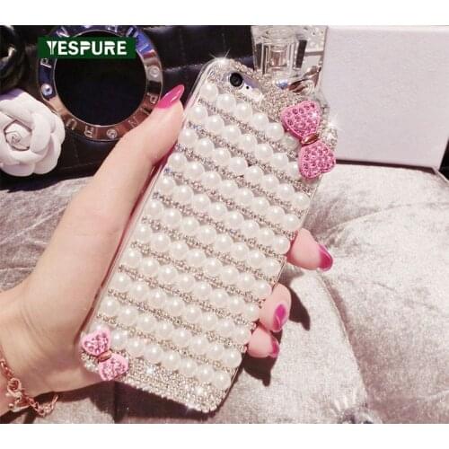 YESPURE Shinning Best Covers For Iphone 7 8 Plus Rhinestone Pearl Full Protective Accesorios Para Celular Cases Capa Coque