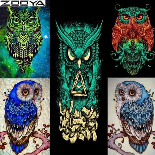 ZOOYA Diamond Painting Full Square New Arrival Animals Diamond Embroidery Sale Owl Pictures With Rhinestone Home Decoration sale