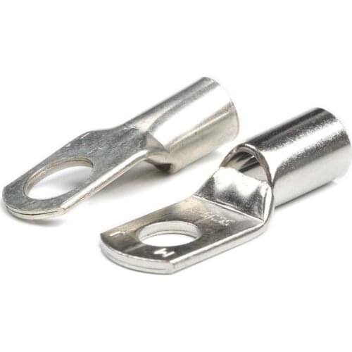 SC6-6/8 SC10-6/8 SC16-6/8 Wire Ring Connectors Copper Tube Lug Bolt Hole Tinned Copper Cable lugs Battery Terminals Set 10Pcs