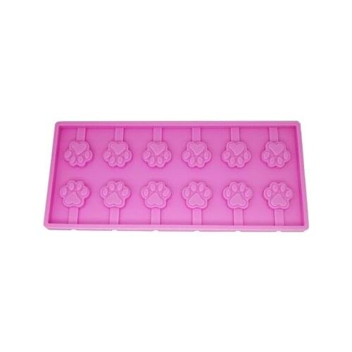 12 hole Cat claw/bear head/round Lollipop silicone fondant mould chocolate lace mold cake decorating DIY