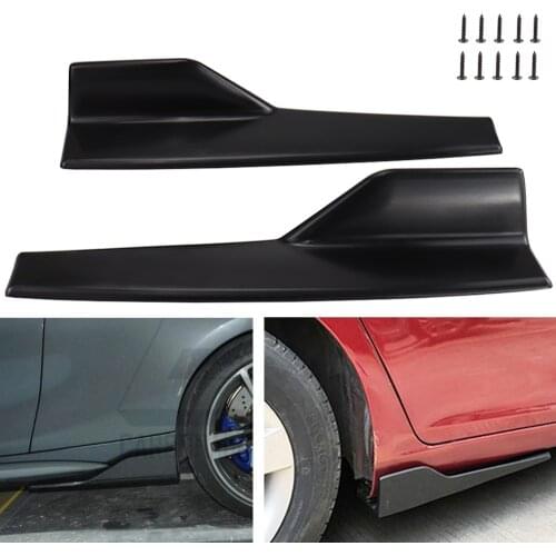 2Pcs/Set Car Wide Body Side Skirts Splitters Kit Modified Sideskirts Rocker Anti-Scratch Winglet Wings Bumper 45cm Universal