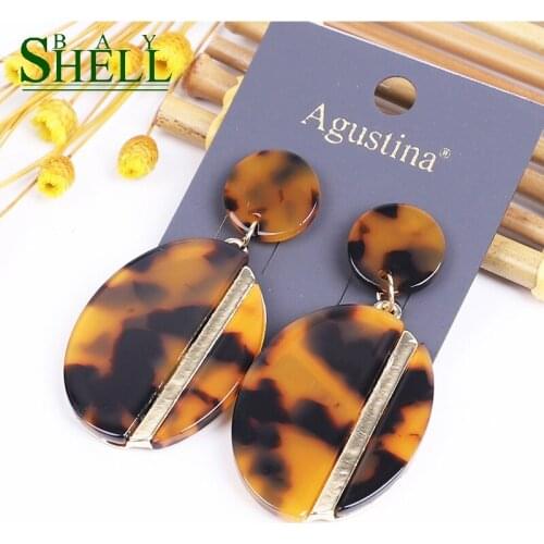 Shell bay 2020 Acrylic Earrings Fashion Jewelry Long Earrings Women Drop Earrings Wholesale Korean Boho Earings Resin Earring CC