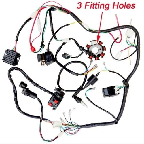 250cc 200cc QUAD FULL ELECTRICS CDI Magneto Coil Rectifier WIRE HARNESS Wiring