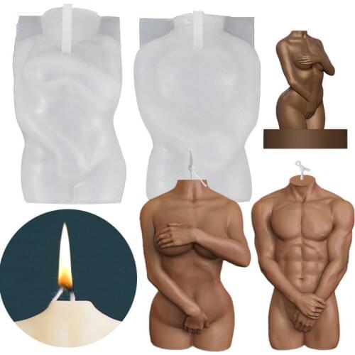 3D Body Candle Silicone Mold DIY Epoxy Resin Mold Women Man Aromatherapy Plaster Resin Casting Mould Handmade Craft Decoration