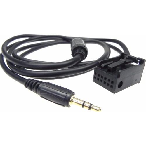 5pcs High Qualty BMW multi-car universal E39 E53 X5 AUX IN ADAPTER KABEL BUSINESS cable 3.5mm male connector cable length 138
