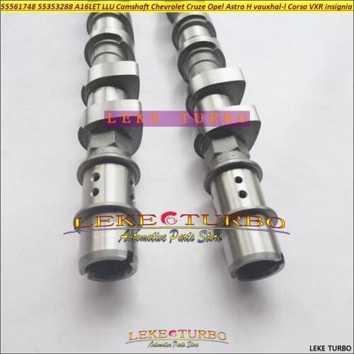 55561748 55561747 A16LET LLU Camshaft For Chevrolet Cruze For Opel Astra H vauxhal-l Corsa VXR insignia For SAAB 9-5 1.6T 1598cc