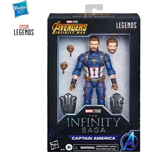 6-Inch Hasbro Marvel Legends Captain America The Avengers Action Pvc Collectible Model Toys Anime Character Toys