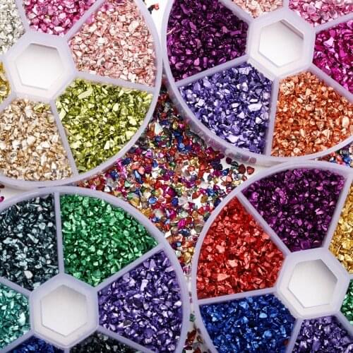 60g/Box Crushed Glass Stones Resin Filling for DIY Epoxy Resin Mold Irregular Broken Stone Nail Art Decoration Jewelry Making