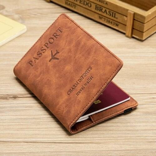 PU Leather Business Passport Holder Multi-function Document Storage Bag Women and Man ID Card Bank Cards Travel Passport Case