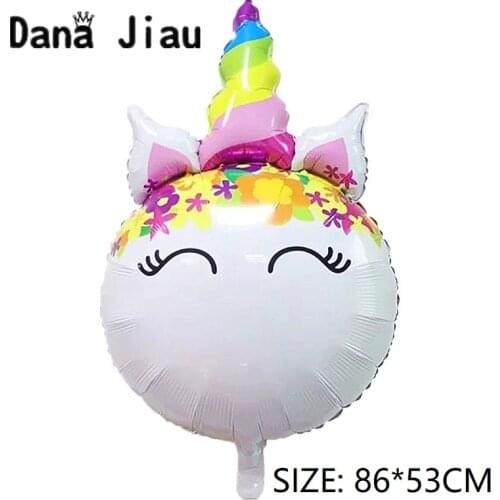 DanaJiau eyelash unicorn Aluminum foil Balloon Birthday Party Decorations kids toy Supplies Wedding ballon Baby Shower flower