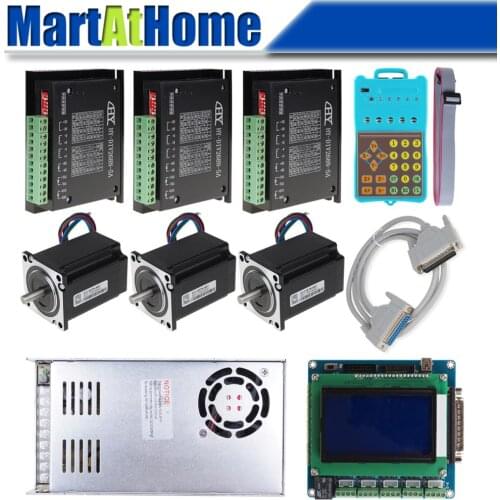DMBCP002 CNC Stepper Motor Driver Kit 3 Axis 4 Axis 2N.m with MPG Controller Support Mach3, LinuxCNC, KCAM4 for DIY CNC Machine