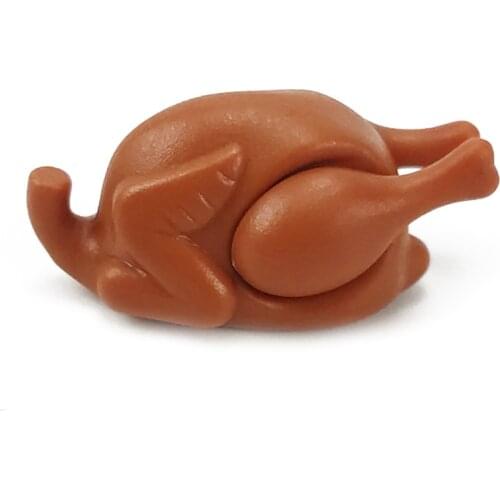 MOC City Roast Chicken Food Model Education Toys For Children Kids Gifts Accessories Friends Compatible City Building Blocks Toy