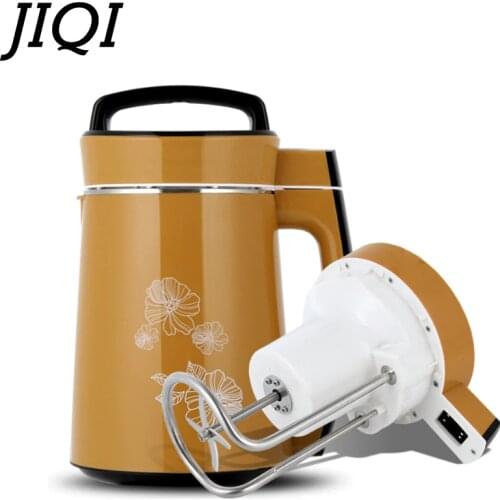 JIQI Automatic Soybean Milk Maker Grain Soymilk Machine Vegetable Juice Extractor Food Grinding Heating Processor Mixer 220V