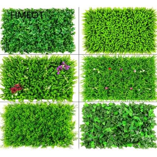 40*60 Artificial Plants Green Wall Panel Lawn Carpet Plants Wall Landscaping Decor For Home Outdoor Wedding Backdrop Turf Grass