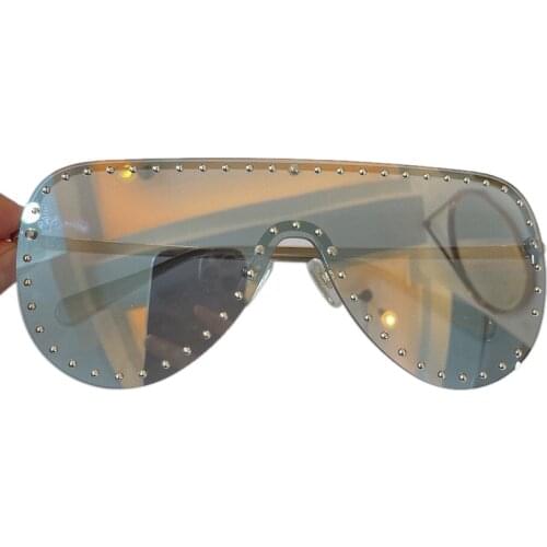 Goggle Womens Sunglasses Mirror Rimless Alloy Sun Glasses Luxury Brand Designer Vintage Outdoor Driving Eyewear Oculos De Sol