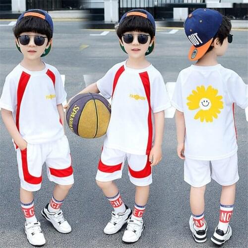 New Summer Boy Clothing Sets Children Short Sleeve T-Shirt +short Pants Kids Cartoon Suit 2pc Baby Boys Clothes Set