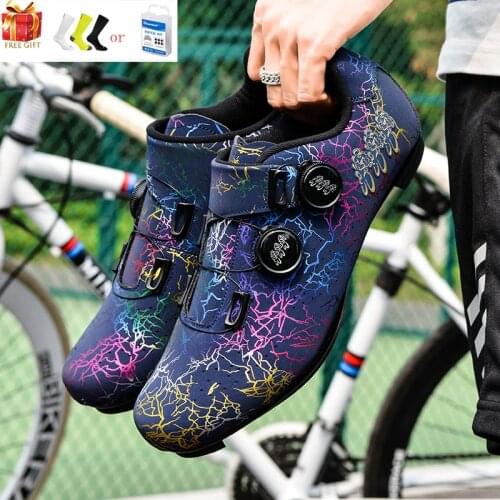 Mountain Cycling Shoes Road Mtb Shoe Man Bike Sneaker Flat Pedal Bicycle Men Clipless Automatic Clit Swivel Footwear Sneakers