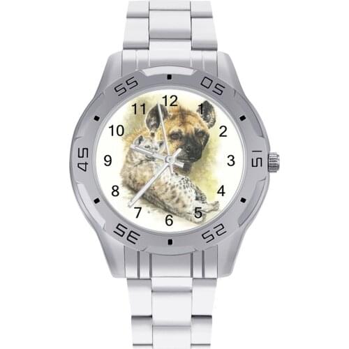 Hyena Quartz Watch Cheap Simple Wrist Watch Steel Boy Travel Photo Wristwatch