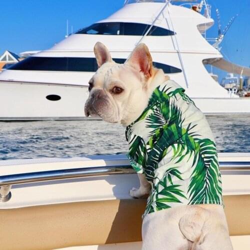 Summer Dog Pet Clothes for Small Dogs Pets Clothing French Bulldog Cool Hawaiian Shirt for Small Medium Large Dogs S-2XL PC1499