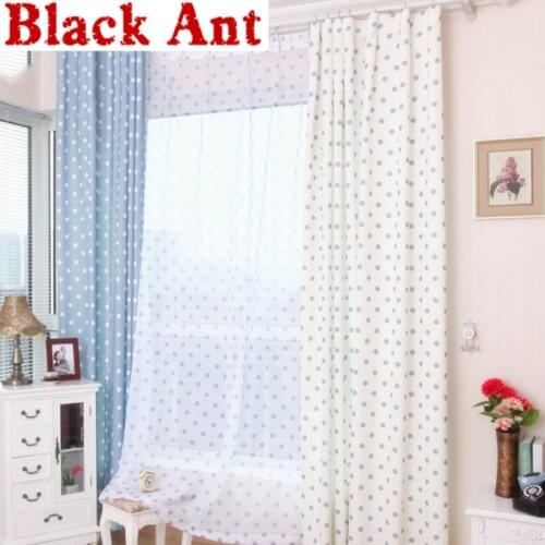 Small Dot Curtains Window Screen Voile Printed Yarn Panel Kids Room Bedroom Modern Living Room Curtains Cloth Tulle X-WP122 #20