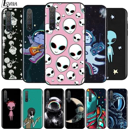 Planet Alien Space Astronaut For OPPO Reno3 2 F Z A ACE 10X Zoom 5G Matte Black Phone Case