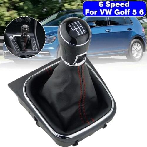 Car 5 /6 Speed Gear Shift Knob Dustproof Cove For VW Golf /MK6 2009-2012 PU Leather Shift Knob Gaitor Cover