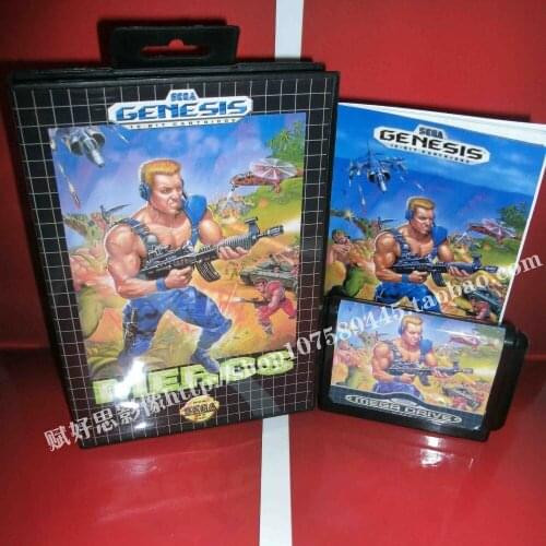 Sega MD game - Mercs with Box and Manual for 16 bit Sega MD game Cartridge Megadrive Genesis system