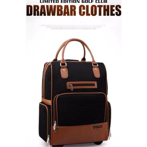 PGM PU Golf Clothes Bag Durable Traveling Bag with Wheel Carry Bag for Men and Women Golf Clothes Luggage