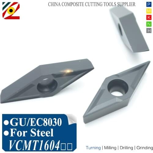 EDGEV CNC Carbide Insert VCMT160404 VCMT160408 Lathe Cutter Turning Tools Indexable Cutting Tools Machining Steel P