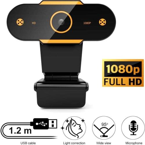 Web Camera Full HD Cam With USB Connector And Build-in Microphone for Skype, MS Teams, Zoom, Home Office, Video Chat, Conference