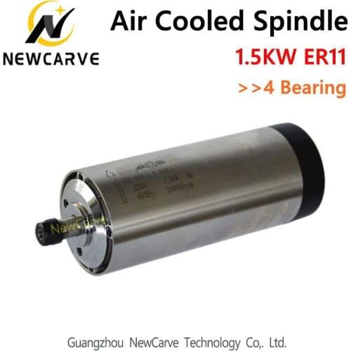 1.5KW Air Cooled Spindle ER11 Milling Spindle 1.5KW 220V 80*188mm With 4 Bearing Gdz-80-1.5f Newcarve