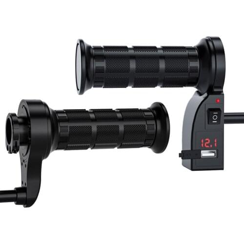 1 Pair 12V Motorcycle Grips Covers USB Charging Heating Electric Thermostatic Handlebar Hand Grip for ATV Bike A50