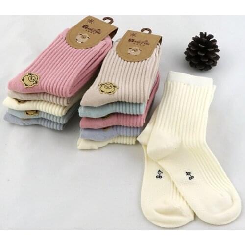 1 Pair Kids Baby Socks Solid Spring Autumn Winter Baby Socks Girls Cotton Newborn Boy Toddler Socks Infant Clothes Accessories