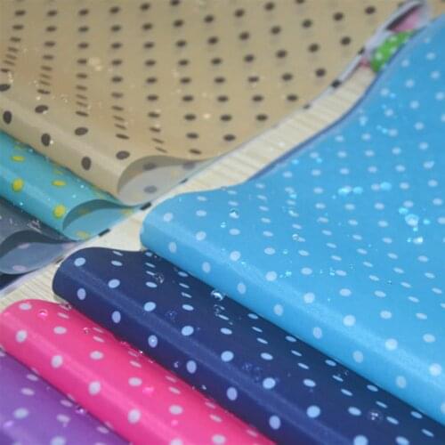 10 meters 190T Polyester Taffeta PU Coated Dot Print Umbrella Tent Cloth Waterproof Dust Apron Sleeve Shower Curtain Fabric