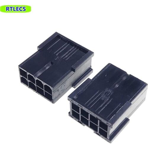 10 Pcs GPU 8 Pin Plug Housing No Ears Graphics Card 4.20 mm Pitch Computer PCI-E PCIe Power connector Plastic Shell Cross Molex