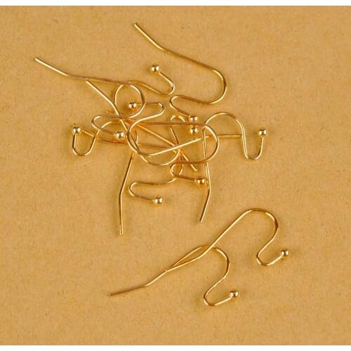 1000pcs KC Gold Plated Ball End Earring Findings Earrings Clasps Hooks Fittings for DIY Jewelry Making Supplies Accessories