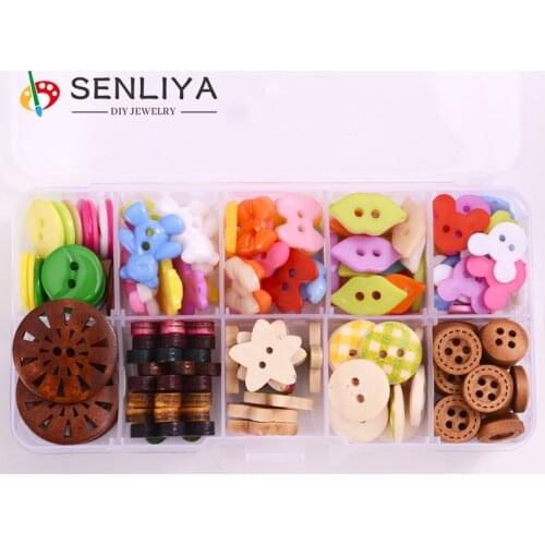 155Pcs Mixed Round Wooden Buttons Cute Animal Shape Sewing Buttons Scrapbooking DIY Clothes Dolls Crafts Garment Accessories