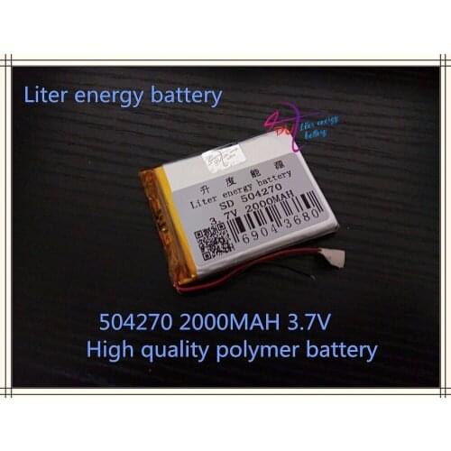 3.7 V lithium polymer battery 2000 mah interphone 504270 GPS vehicle traveling data recorder