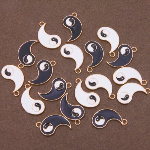 6pcs/set of the best friends exquisite gift Yin Yang necklace Tai gossip pendant couple DIY necklace accessories production