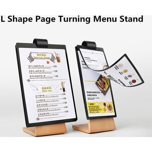 A5 And 100*200mm Double Sided Table Menu Card Sign Holder Ad Picture Photo Frames Advertisement Display Menu Paper Holder Stand
