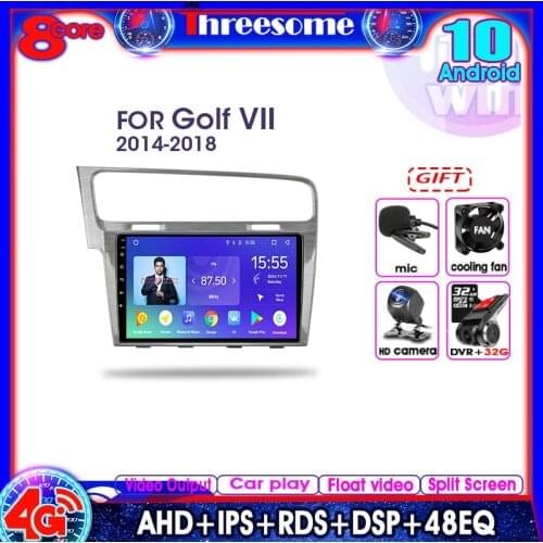 Android 10.0 4G Car Radio for VW Volkswagen Golf 7 VII 2014-2018 Multimedia Video 2 Din Navigation GPS Split Screen With CANBUS