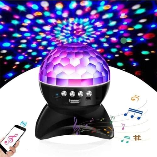 Wireless Bluetooth Speaker Stage Light LED Disco Ball Lights USB Rechargeable Music Projector Night Lights for KTV Party Wedding