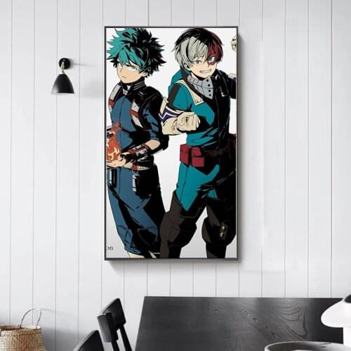 Colorful Japanese Poster My Hero Academia Original Design Anime Wall Art Print Scroll Poster,20 x 28 Inches,No Frame