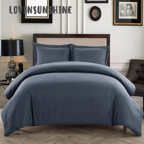 LOVINSUNSHINE Bed Duvet Cover Comforter Bedding Sets King Solid Color Duvet AB#133
